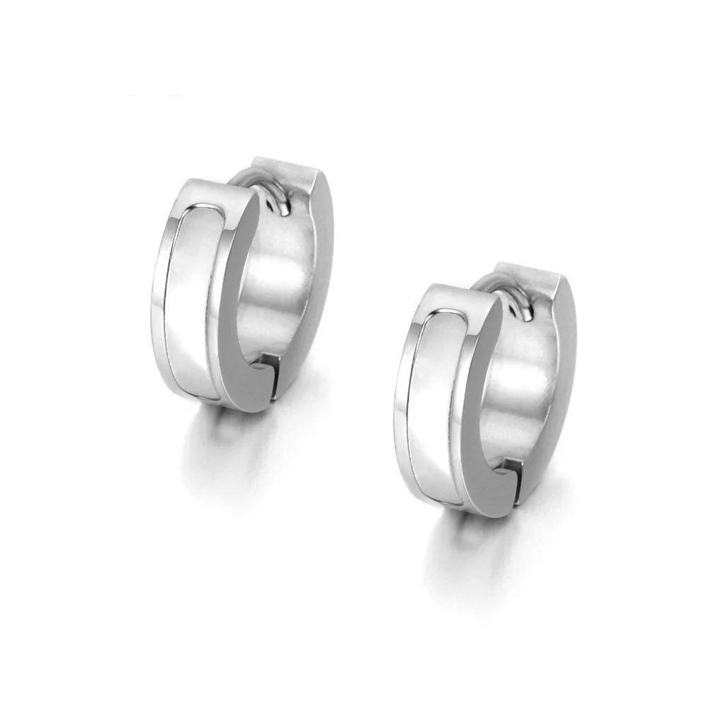 ZooMango Black & White Shell Round Earring Stainless Steel Rose Gold Color Fashion Jewelry Gift For Women Girl Oorbellen ZE18038 |