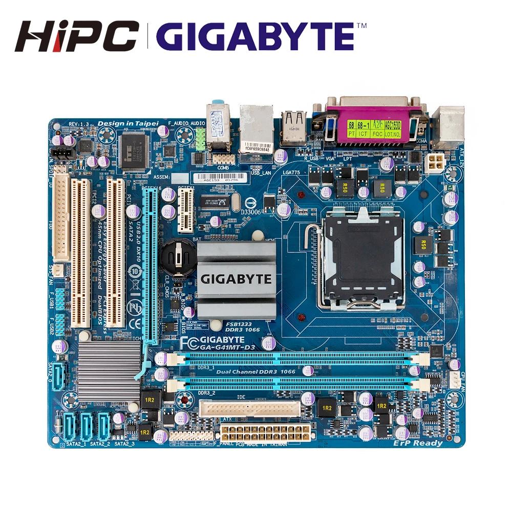 Gigabyte GA G41MT D3 настольная материнская плата G41 Socket LGA 775 для Core 2 DDR3 8G SATA2 Micro ATX б/у