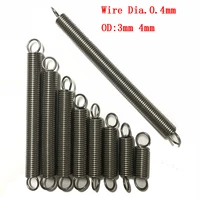 stainless steel tension springs wire diameter 0 4mm expansion spring out dia 3mm 4mm length 1015202530354045505560mm