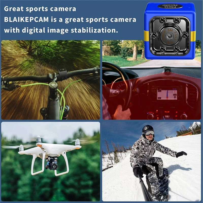 Мини камера видеонаблюдения 1080P экшн конвертирует камеру слежения Няня/движение