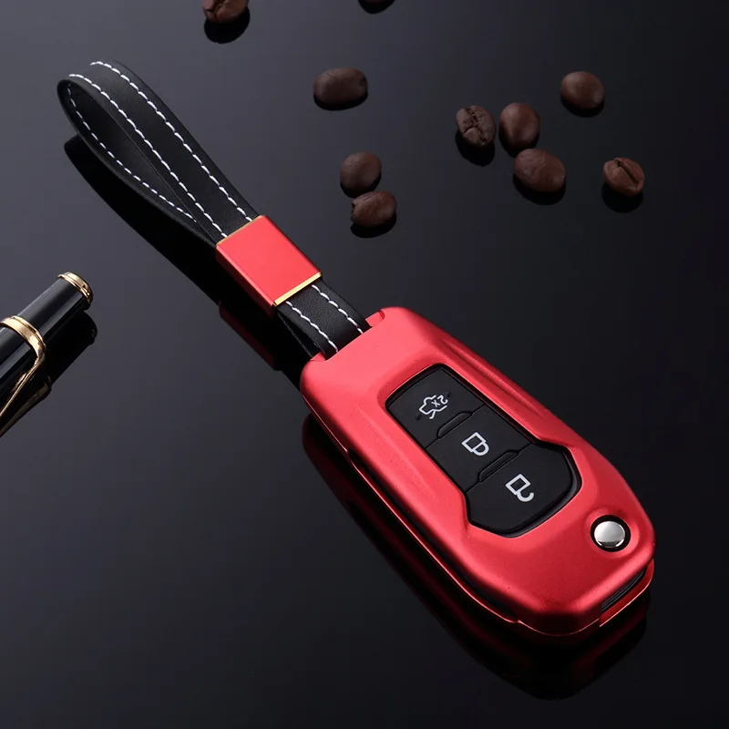Высококачественный чехол для ключа из алюминиевого сплава Чехол-держатель Ford