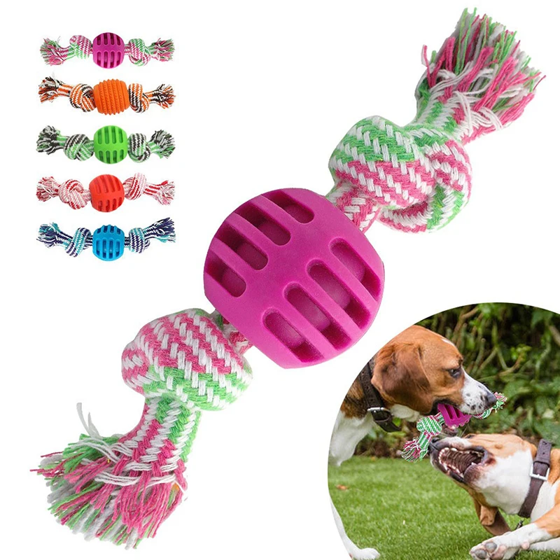 

Устойчивая к укусам веревка для собак игрушка для домашних животных интерактивный узел дизайн собака жевательная игрушка для прорезывания...