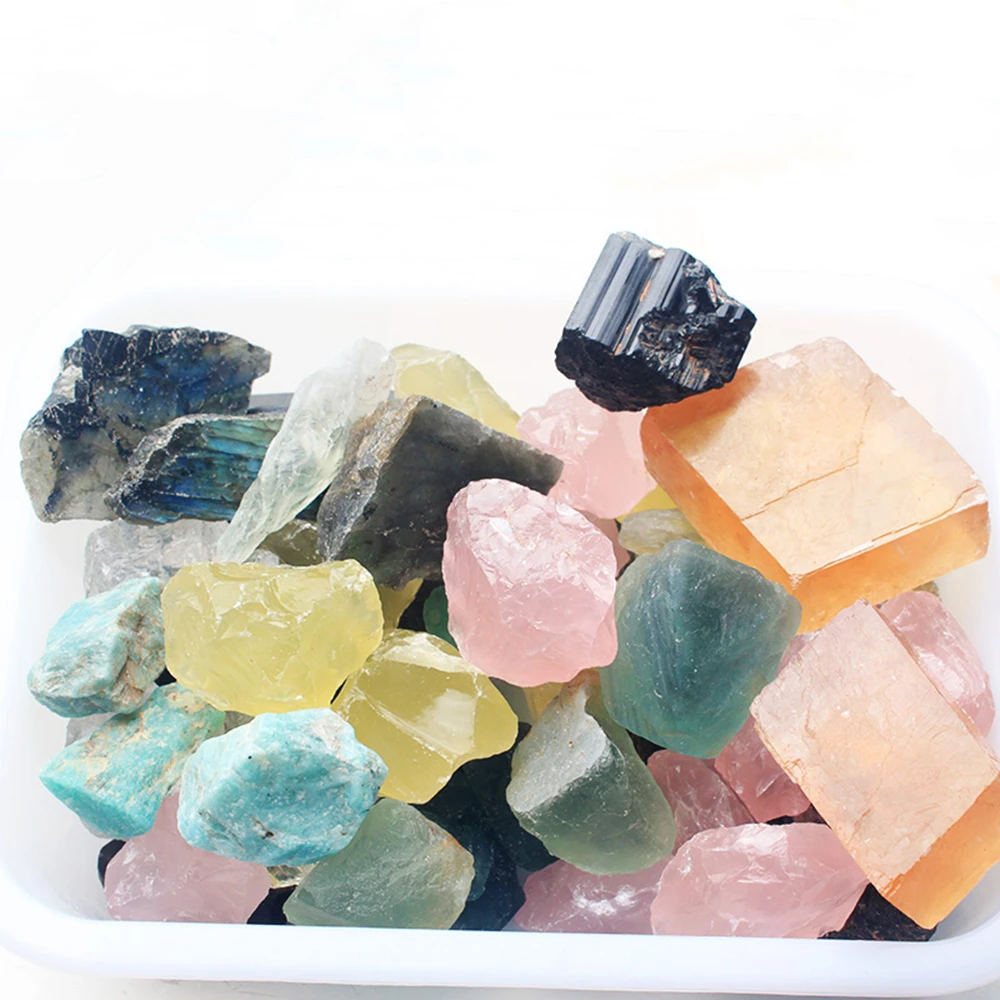 100 г натуральный BlackTourmaline флюоритовая Хрустальная цитрин камень Коллекционные