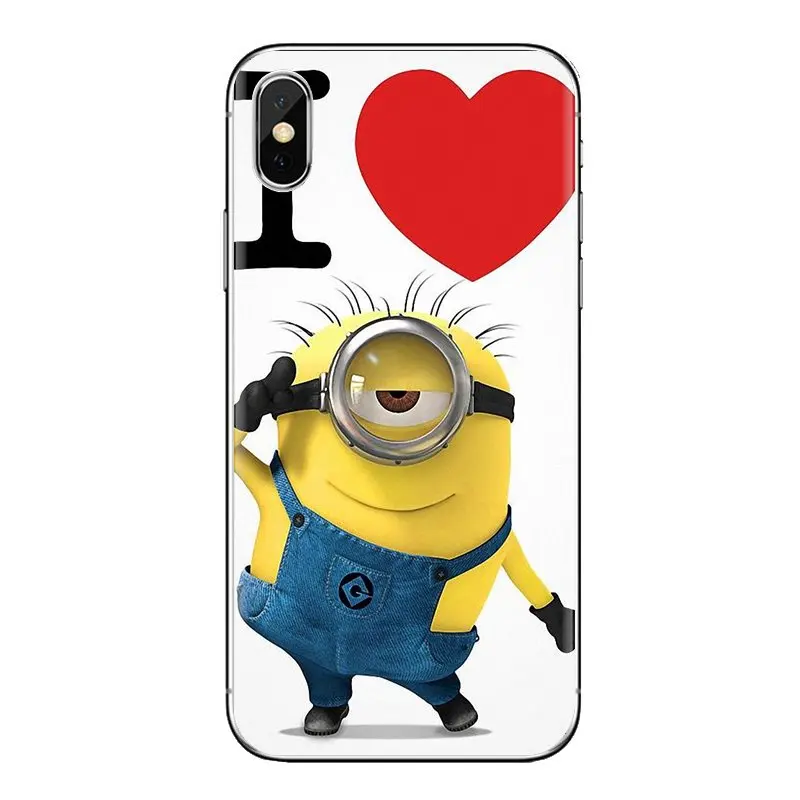 For Samsung Galaxy A3 A5 A7 A9 A8 Star A6 Plus 2018 2015 2016 2017 Cartoon Despicable Me Yellow Minions Transparent TPU Bag Case |