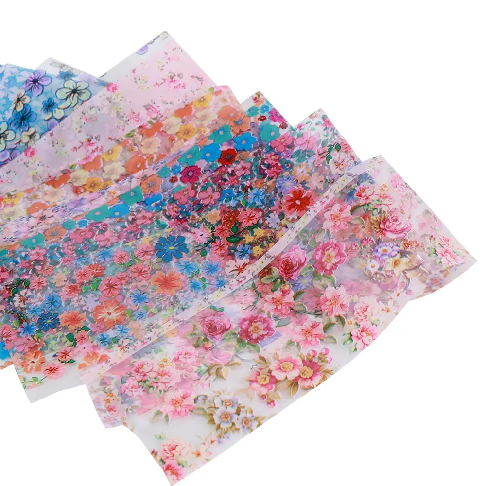 16 шт. смешанных цветов переводная фольга для дизайна ногтей Очаровательная