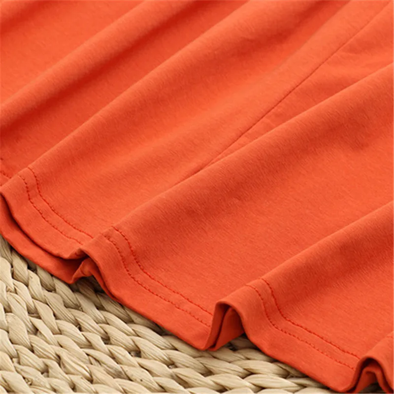 

Plus Size T Shirt Dress O-Neck Stretch Knitted T-Shirt Fabric Large Size In Summer Hemline Asymmetry Fold Short Sleeves Dresses
