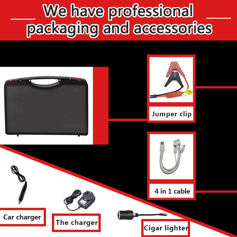 Ультратонкий литиевый стартер 2000 а пиковый Усилитель мощности аккумулятора