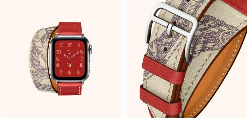 Для Apple Watch Series 5 4 40/44 мм браслет на запястье часы с ремешком из натуральной кожи, ремень удлиненные группа культового двойной тур