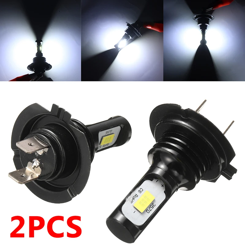 

2pcs 12V-24V 110W H7 LED High/Low Headlight Kit Bulbs Beam White 6000K Canbus Fog Turn Signal Width Lamp 8000Lm Accessories
