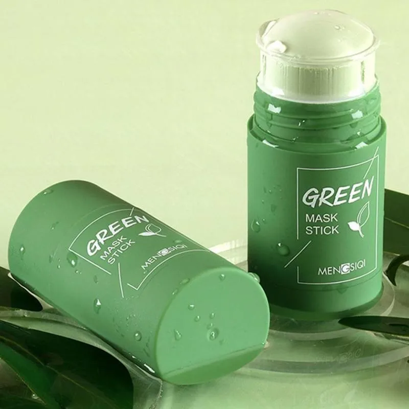 

Green Mask Stick Green Tea Mask Face Care Oil Control Anti-acne Eggplant Skin Care Beauty Whitening Cleansing Mask