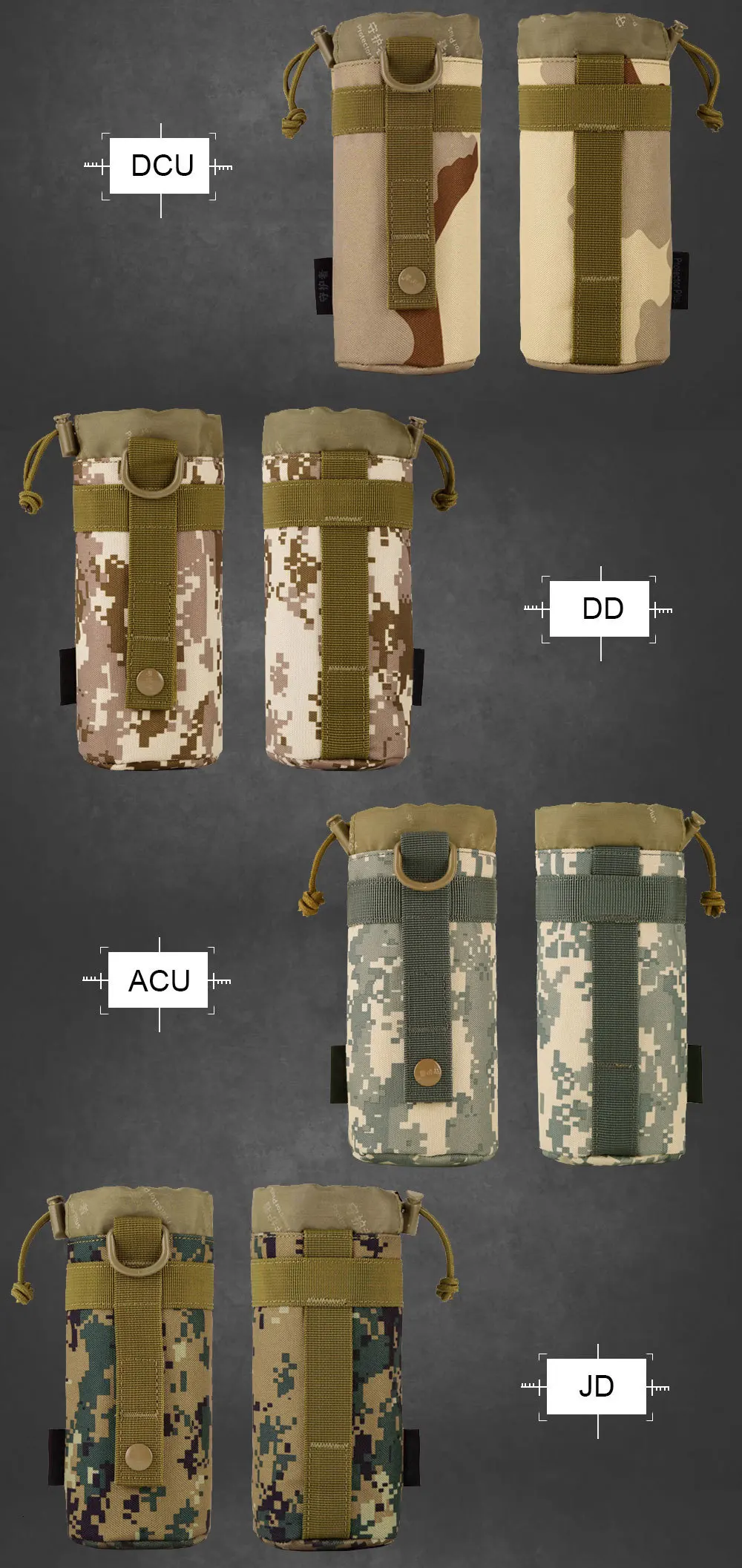 SINAIRSOFT MOLLE система армейская прочная бутылка для воды d-кольцо держатель шнурок мешок Открытый тактический военный бутылка для воды сумка