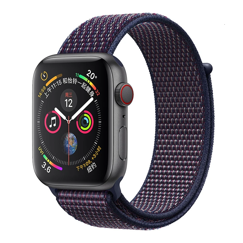 Спортивный тканый нейлоновый ремешок на липучке для apple watch, ремешок 44 мм, 40 мм, браслет на запястье, ремень из ткани iwatch, серия 5, 4, 3, 2, 1, 38 мм, 42 мм