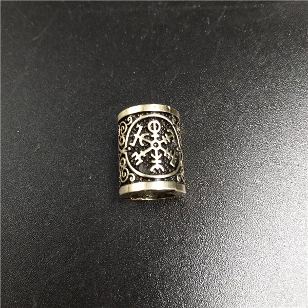 1 шт руны викингов Valknut Vegvisir скандинавский один языческий амулет троица бусины Подвески Diy браслет ювелирных изделий - Цвет: vegvisir Bronze