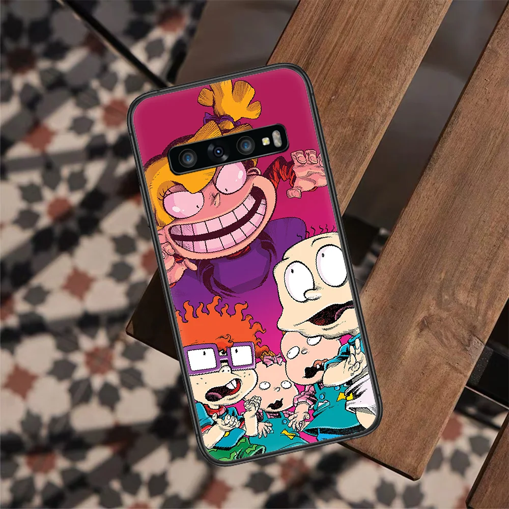 

Funny Children R-Rugrat Phone Case For Samsung Galaxy S 7 21 Note 8 9 10 20 E FE Plus Ultra black Prime Trend Shell Tpu Etui