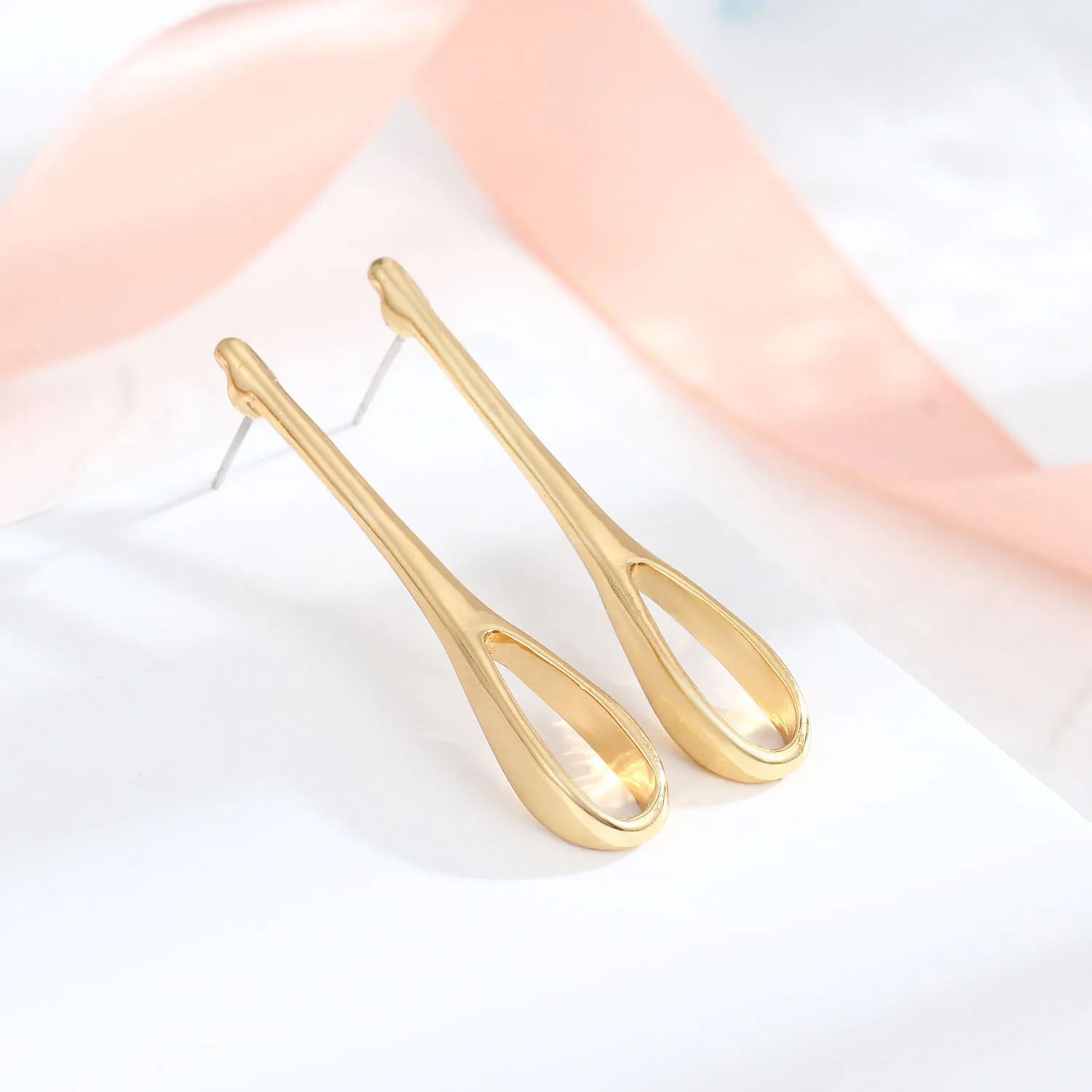 Простые Модные украшения висячие серьги из сплава с геометрическим рисунком