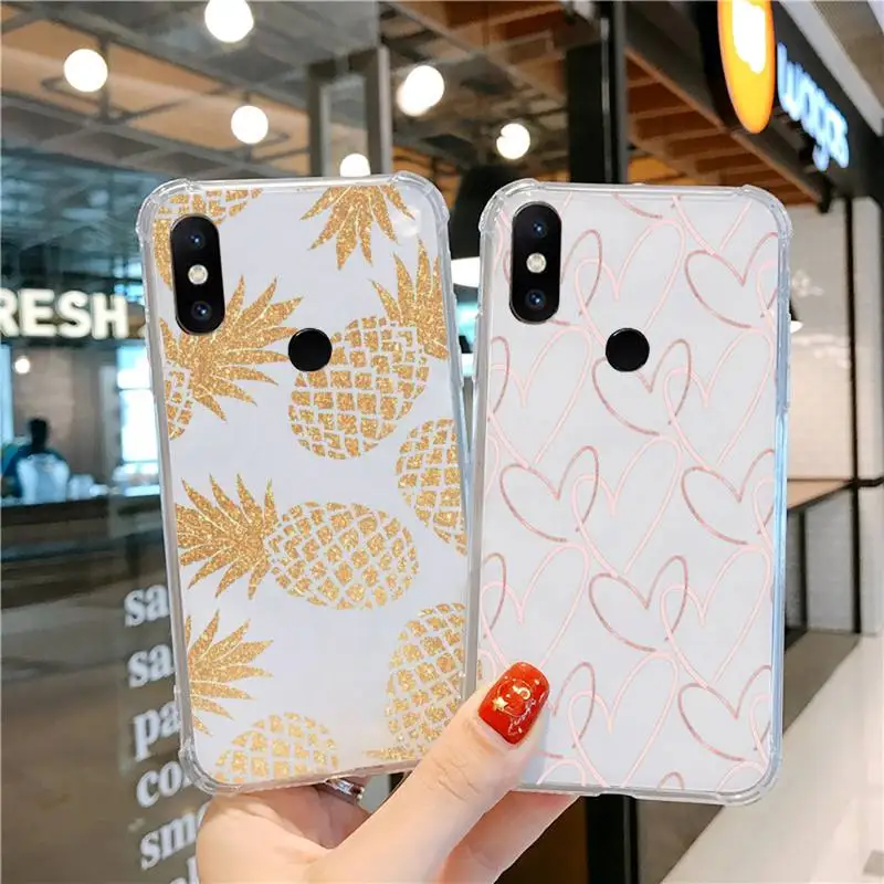 

gold Phone Case Transparent For Xiaomi CC 9 11 MAX3 Mix3 MIX2 6X 8 5x 10S 11 10 X SE lite Pro