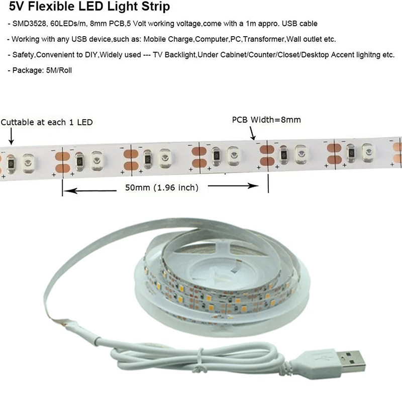 RGB лента Светодиодная гибкая с Bluetooth 2835 в 5 В|Светодиодные ленты| |