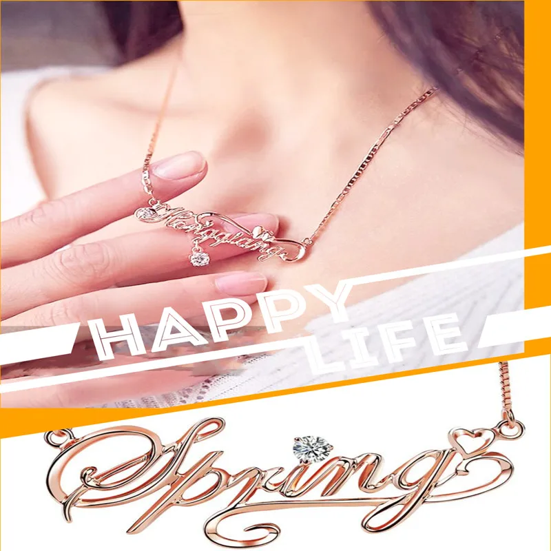 Ожерелье из циркония Duoying ожерелье с именами индивидуальными буквами