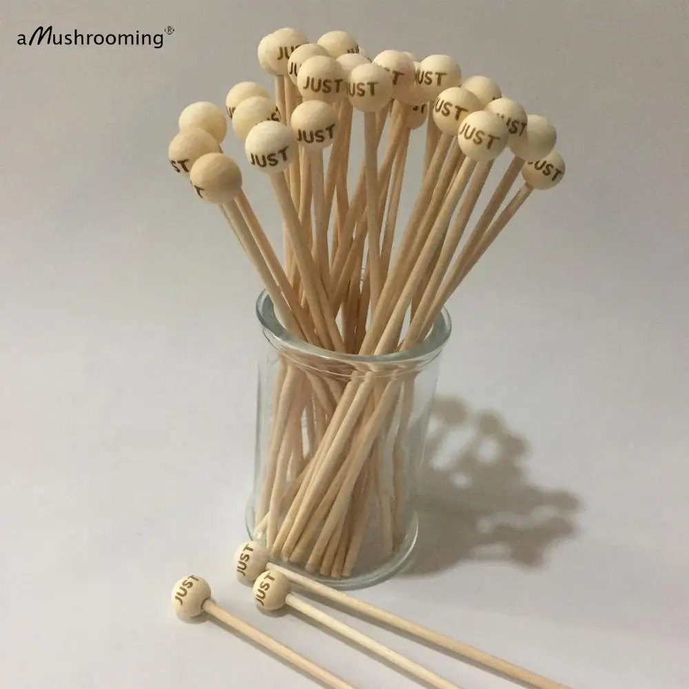 6 дюймов каменная конфетная палочка с шариком деревянные палочки для леденцов