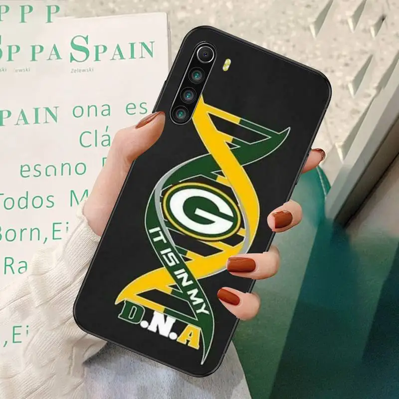 

0 Green Bay Packers Black TPU Phone Case For Redmi 7 8 9 A K20 30 Pro Note 8 9 Pro 9s