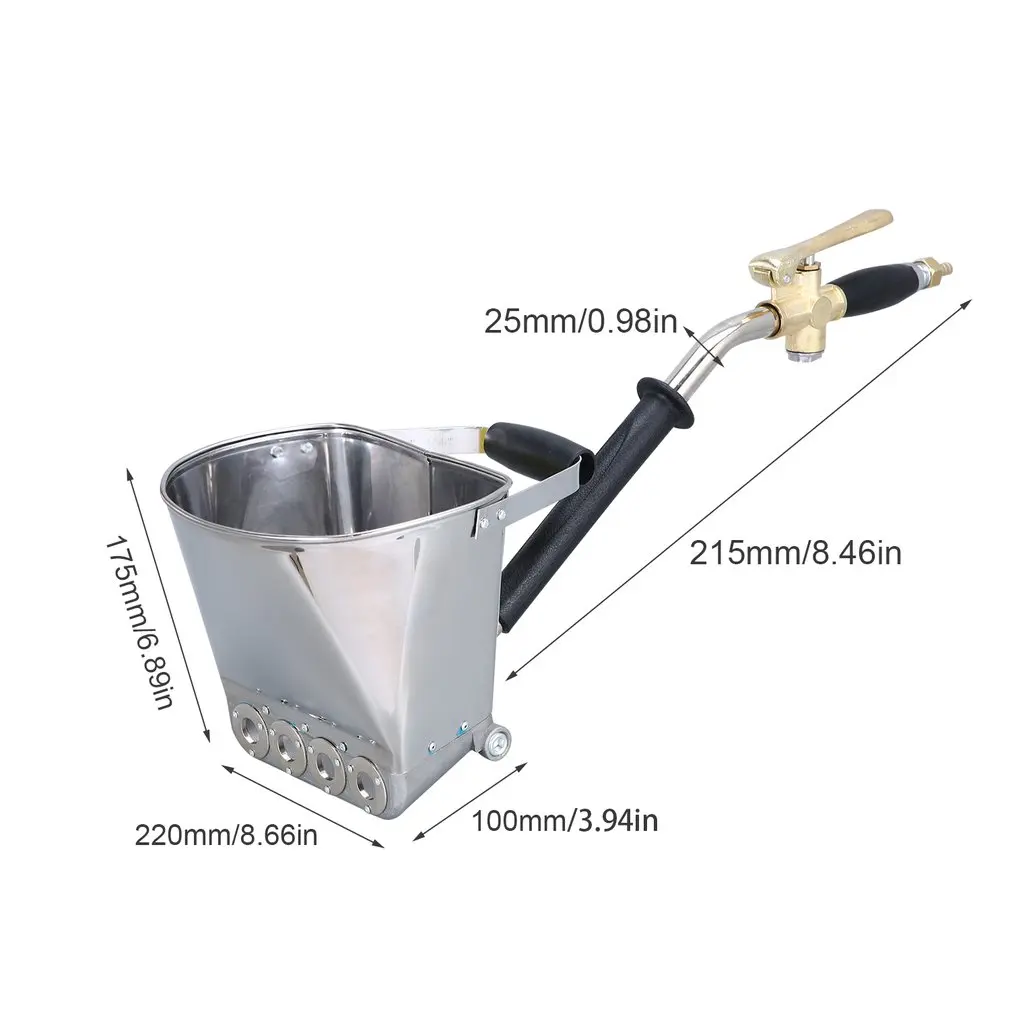 

Wall Mortar Sprayer Gun Stucco Shovel Hopper Ladle Cement Spray Gun Air Stucco Sprayer Plaster Hopper With Handle