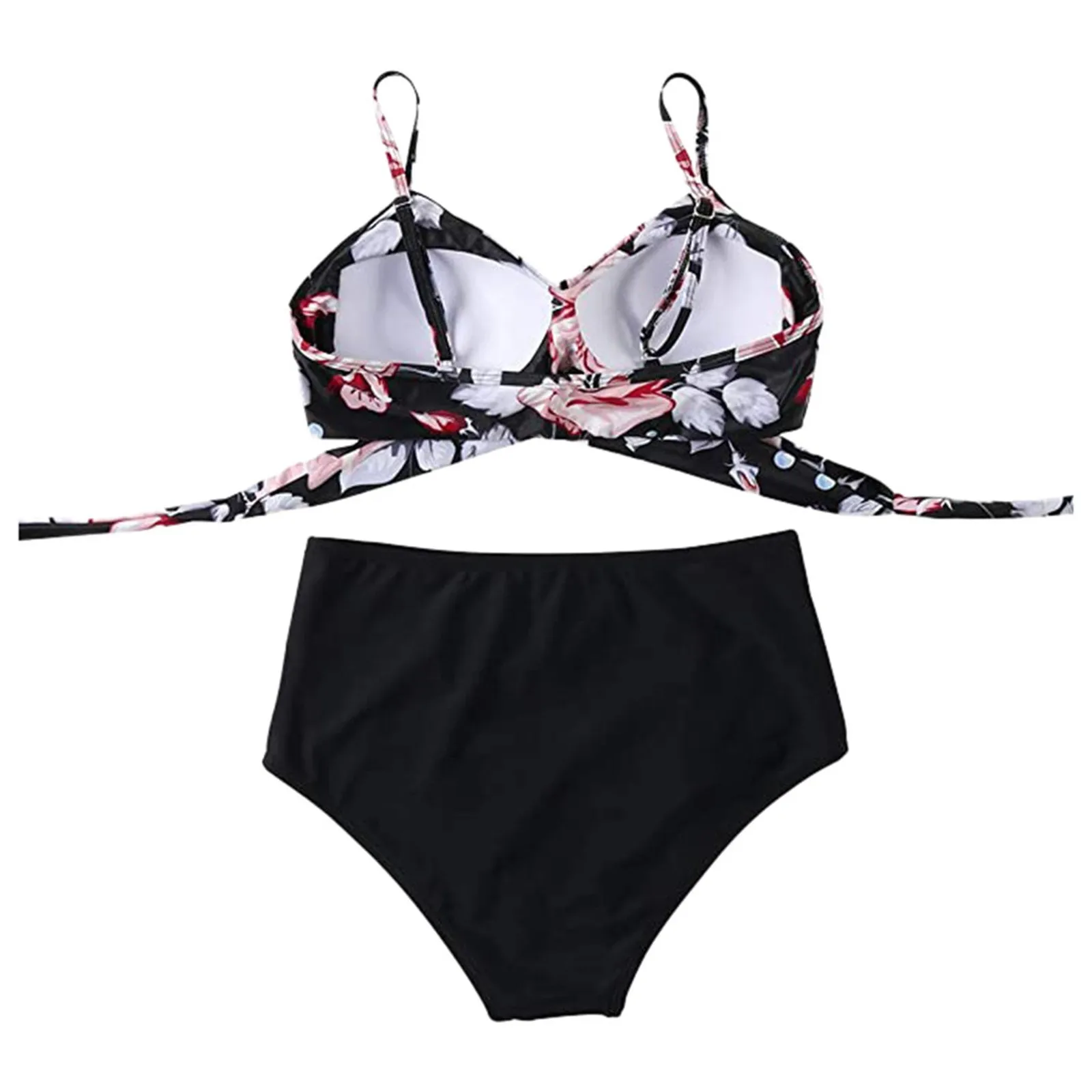 

2021 Sexy Solid Swimsuit Women Bikini Push Up Swimwear Vest Bikini Set Brazilian Bathing Suit Two Piece Swim Suit Female #4
