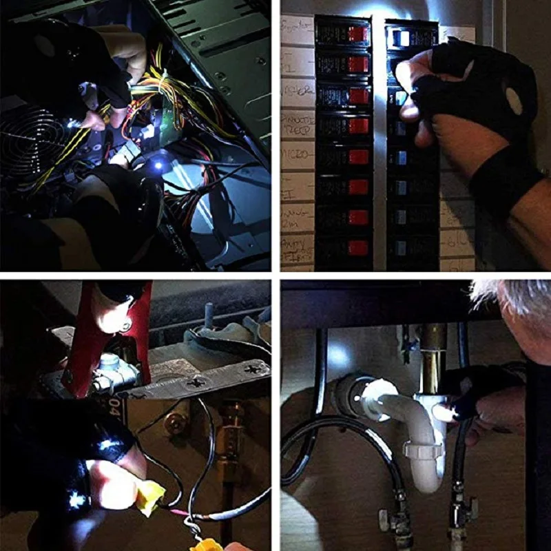 1 шт. рыболовные перчатки со светодиодной подсветкой|Принадлежности для