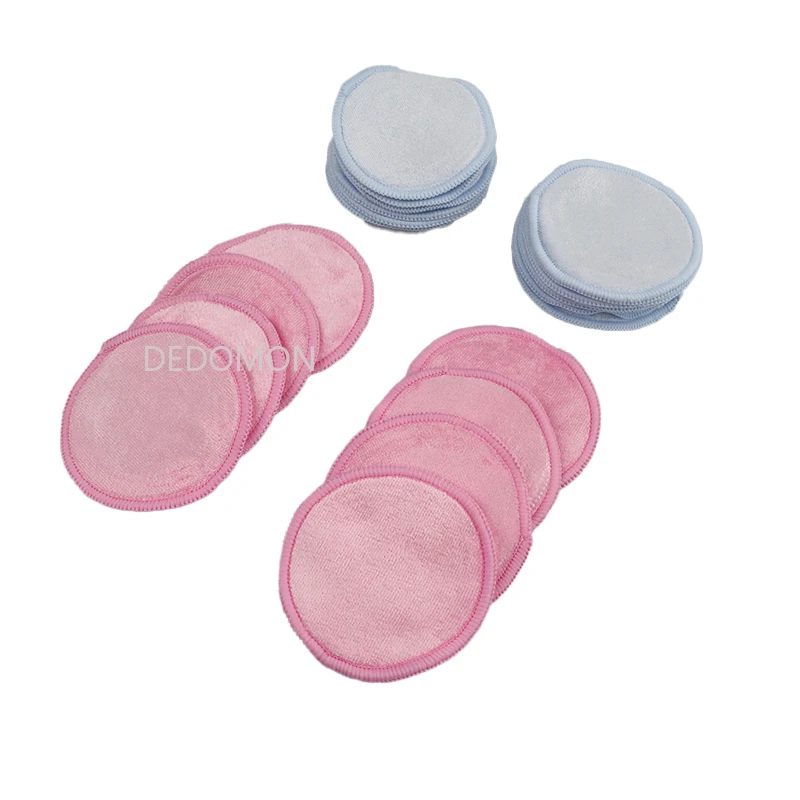 

Reusable Bamboo Fiber Makeup Remover Pads 12/1pcs/Pack Washable Rounds Cleansing Facial Cotton Make Up Removal Pads Tool
