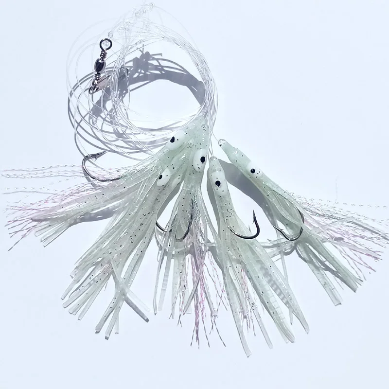 10 упаковок 14 # Sabiki Rig Octopus мягкая рыболовная приманка С рыболовным крючком