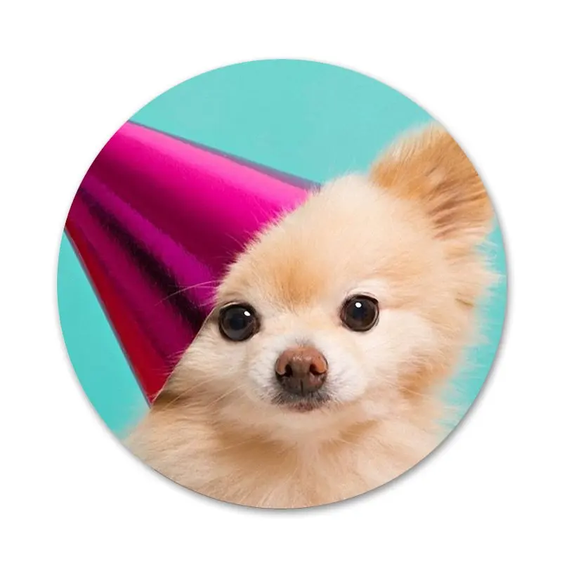 58 мм своего померанского шпица собаки значок на булавке декоративные Броши