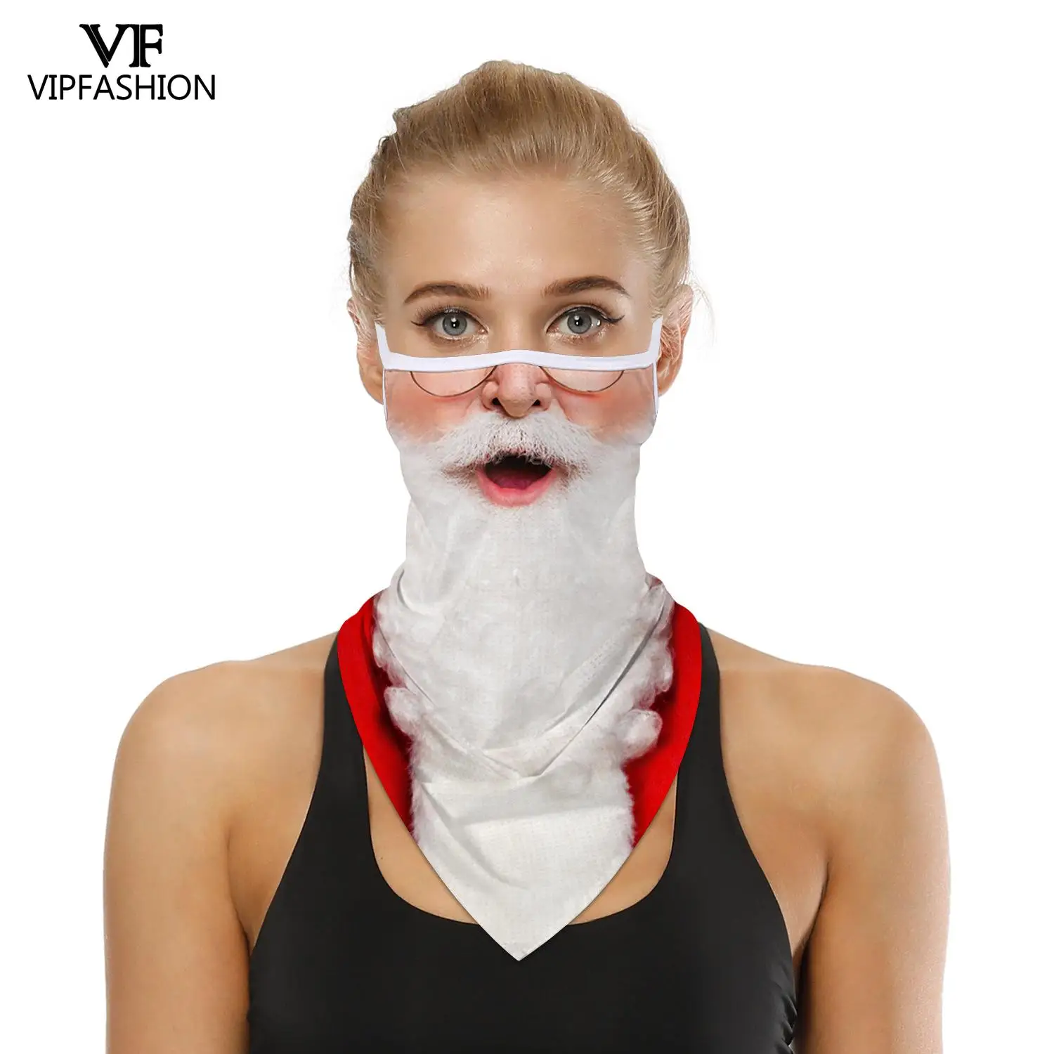 Модная треугольная Бандана с рождественским и карнавальным принтом шарфы на