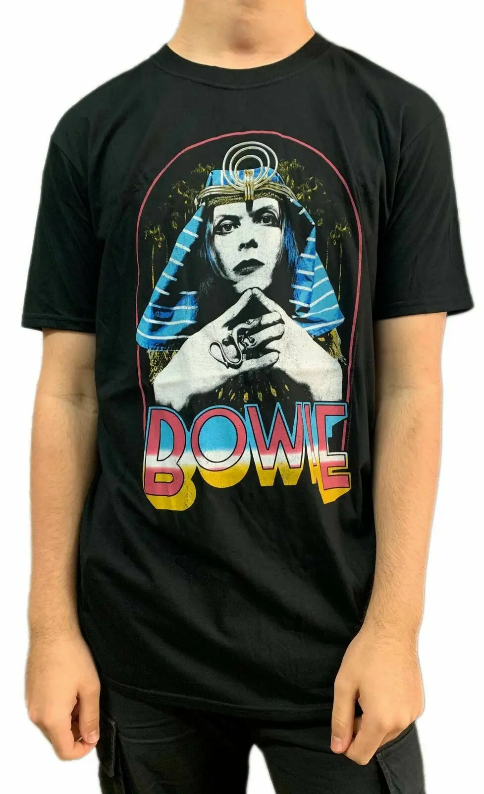 

Official David Bowie T-Shirt Pharaoh Ziggy Mens Glam Rock