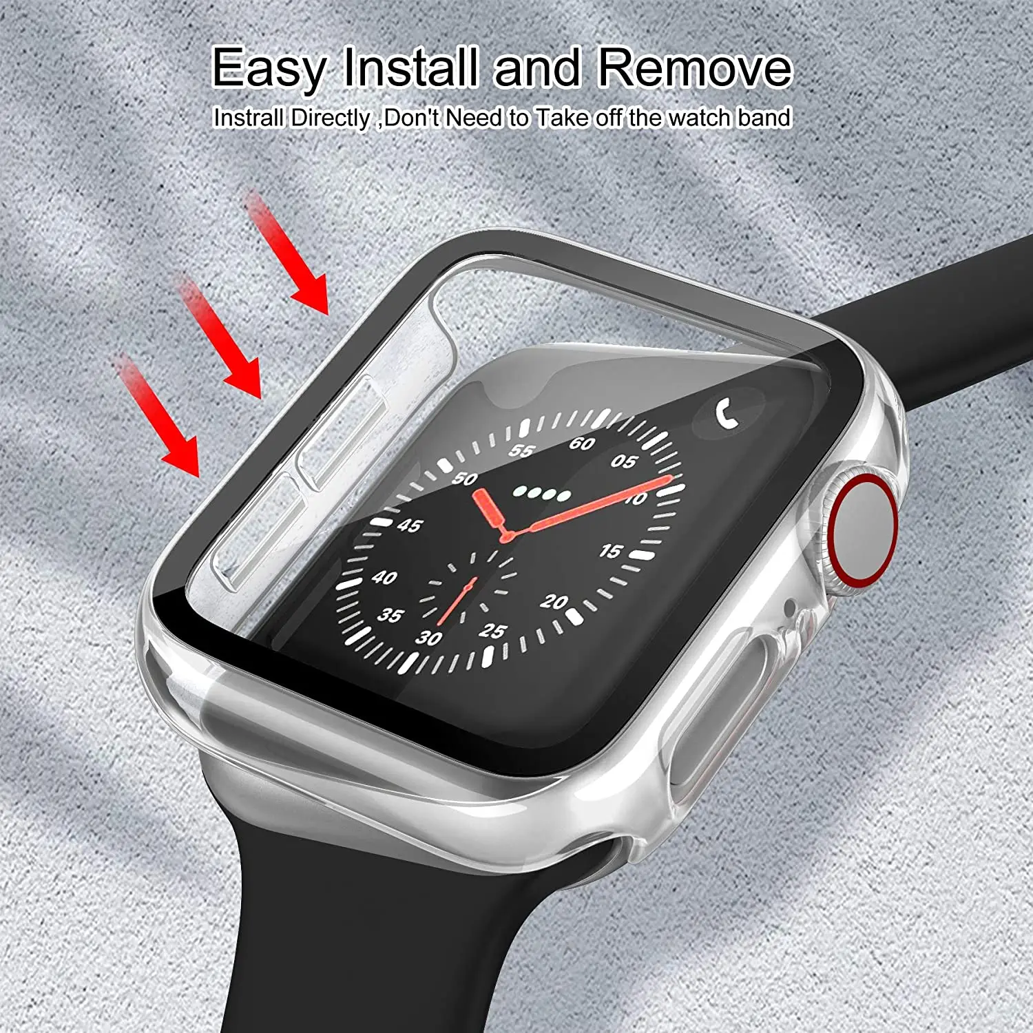 

Стекло + чехол для Apple Watch Серия 6 5 4 3 SE 42 мм 38 мм 44 мм 40 мм, чехол для iWatch, защита экрана + чехол для Apple watch