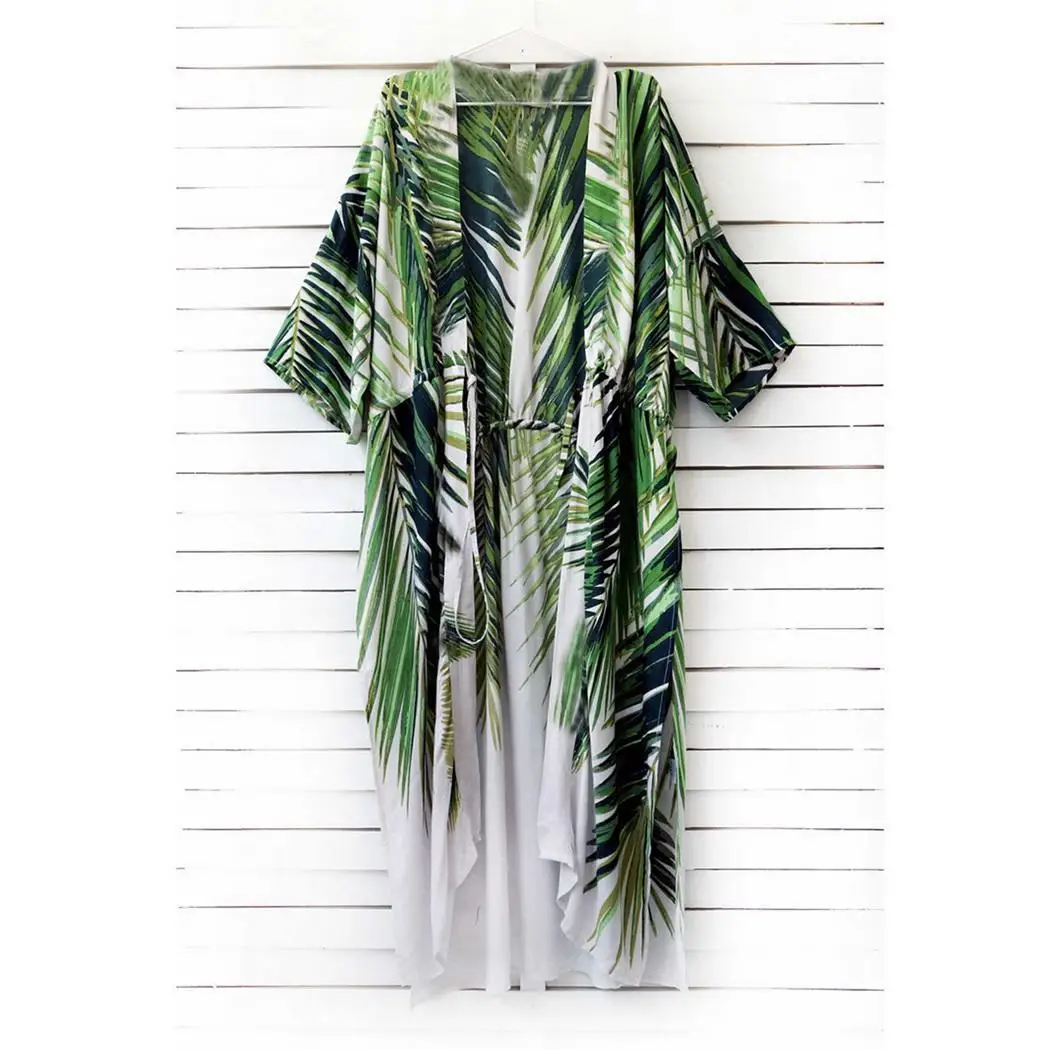 Женский Повседневный Свободный кардиган с разрезом сбоку и спереди средней