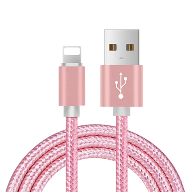 Плетеный usb кабель для зарядки данных iPhone 5 5S 6 6S 7 8 Plus X XR XS Max быстрое зарядное