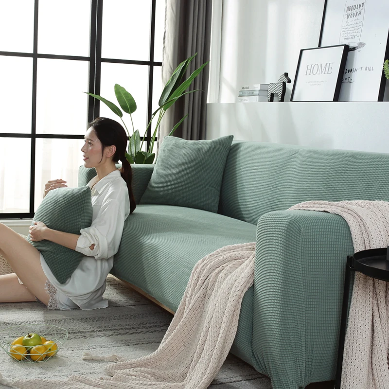 Высококачественный растягивающийся L-образный чехол из кукурузного бархата для