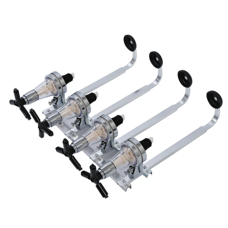 

4 Bottle Stand Optic Dispenser Drinks Wine Spirits Steel Bar Butler Wall Mounted