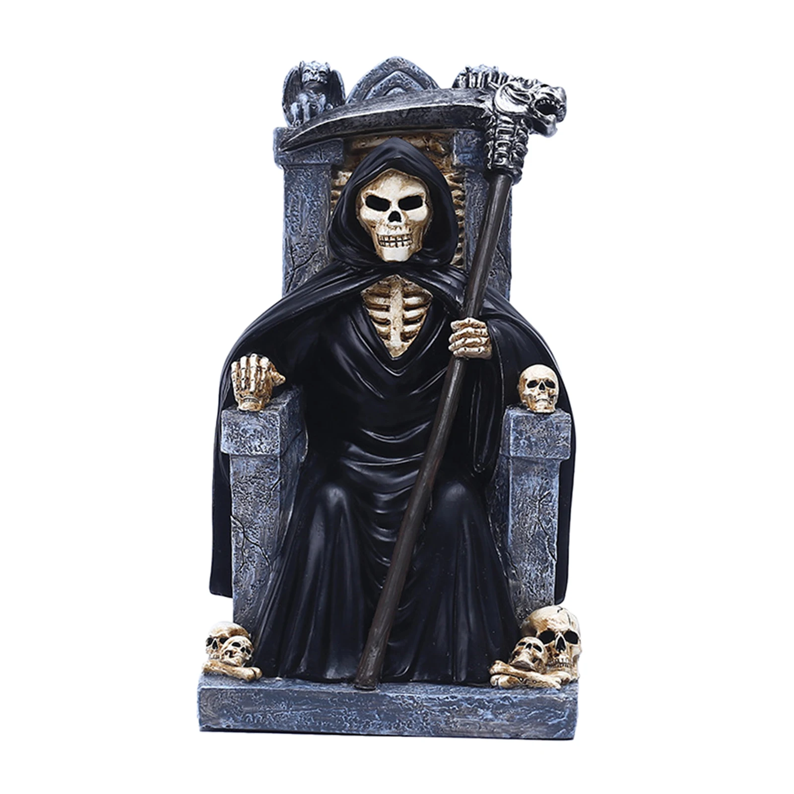 

Статуэтка на Хэллоуин, Западный трон, статуя смерти, ремесла из смолы, скульптуры, сад, искусство, крытая и уличная лужайка, крыльцо