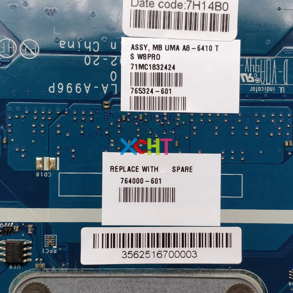 Материнская плата 764000-601 764000-501 764000-001 UMA w A8-6410 CPU ZSO51 LA-A996P для HP 255 G3 ноутбуков ПК