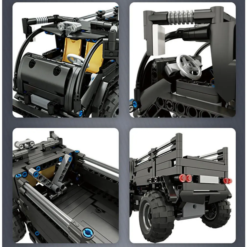 392 шт. M1 4CH пульт дистанционного управления DIY RC строительные блоки Rover Robot игрушки блоки конструктора с 360 вращением на месте для подарка детям