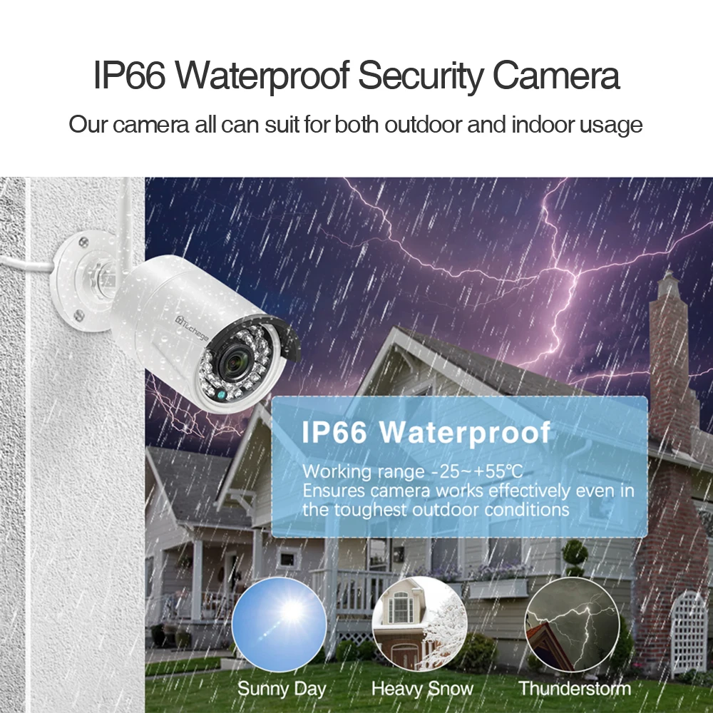 Techage 8CH 1080P Беспроводная CCTV камера 12 дюймов ЖК-монитор NVR система 2MP WIFI