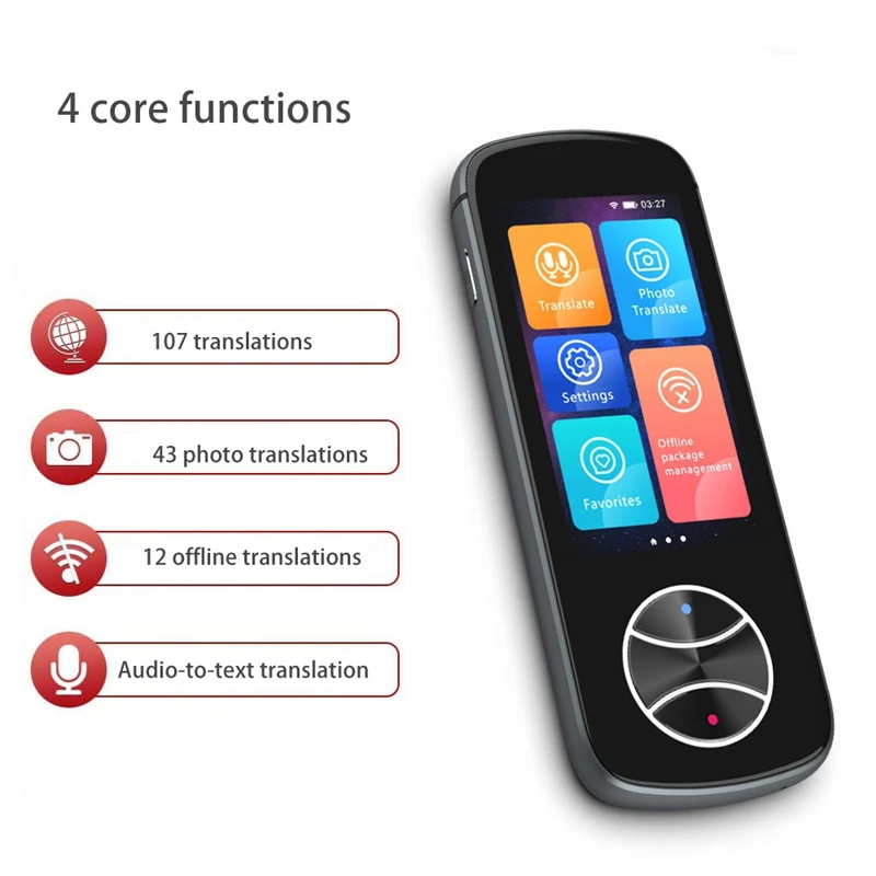 Smart Language Translator Device 3.0 Inch Contact Screen Camera 5MP Android 8.1 WiFi Bluetooth for Outdoor Travel | Электроника
