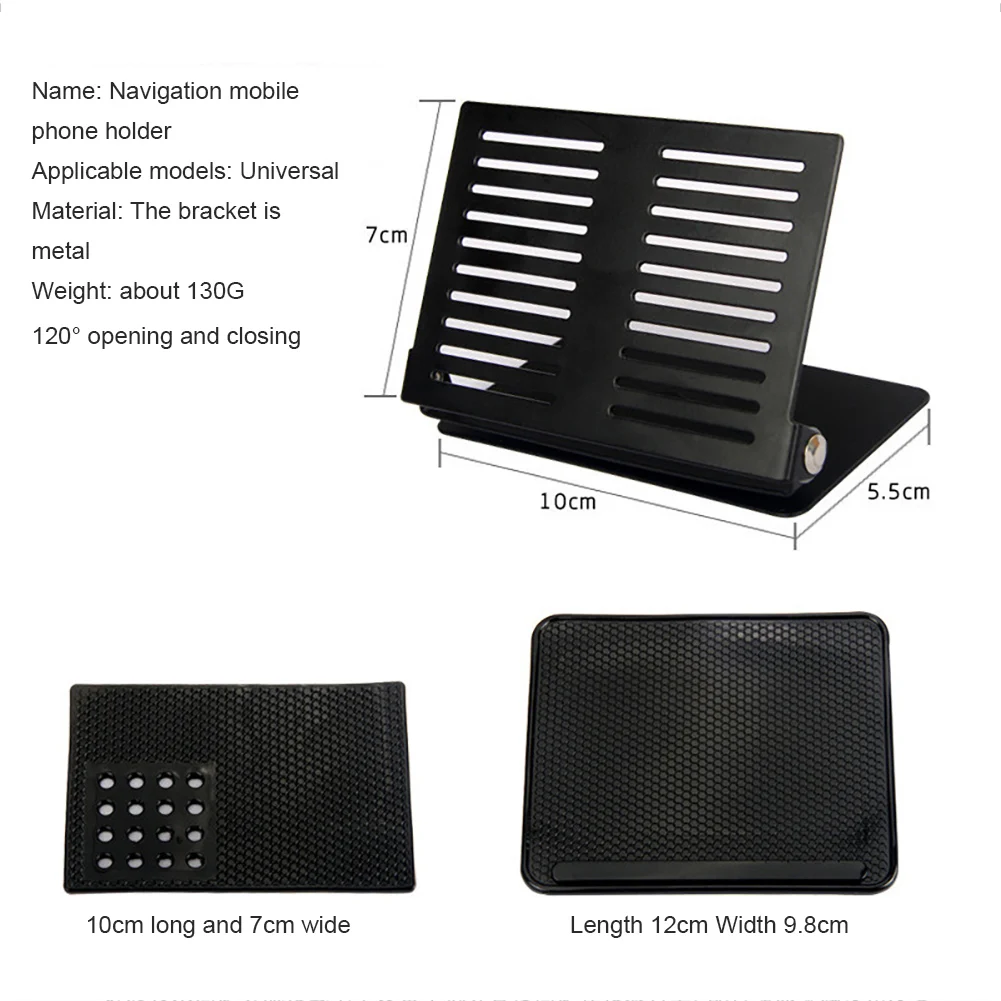 silicone black anti slip portable car mobile phone holder mat gps mount bracket 360 degree rotatable dashboard anti slip pad free global shipping