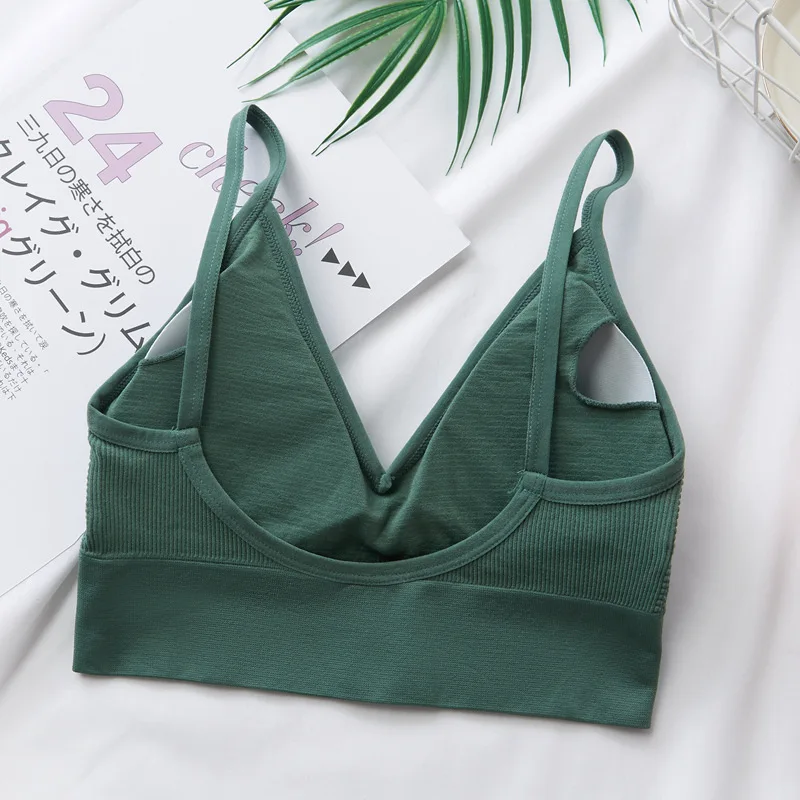 

Women Tank Sexy Sleeveless Camis Seamless Sports Lingerie Bra Crop Top