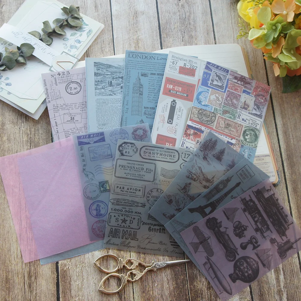 15 листов бумага для скрапбукинга сделай сам 10 х14 см|Крафт-бумага| |