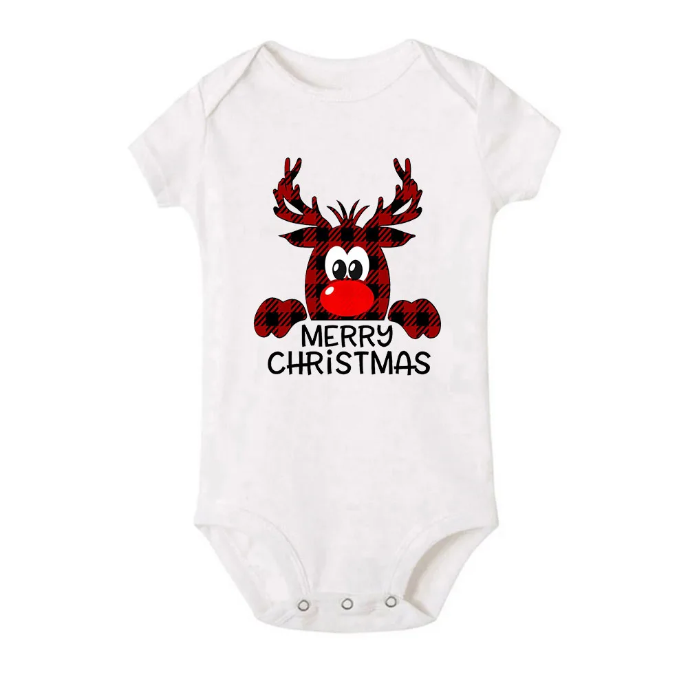 Ropa a juego con estampado de ciervo de Feliz Navidad para ni&ntilde;os, camiseta para ni&ntilde;os y ni&ntilde;as, pelele para reci&eacute;n nacidos, pijamas Para pap&aacute; y mam&aacute;, 2021-4