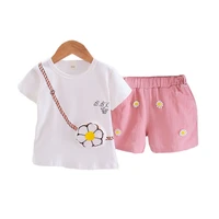 new summer baby infant cotton clothing kids fashion clothes children girls t shirt shorts 2pcssets toddler casual tracksuits