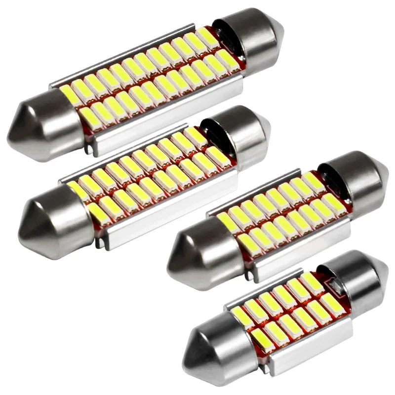 2 шт. 31 мм 36 39 42 светодиодный светильник C5W C10W супер яркий 4014 SMD Canbus без ошибок авто