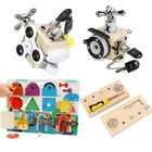 Деревянные игрушки Монтессори, доска для разблокировки, отвертка, базовые навыки, обучающие игрушки для детей старше 3 лет