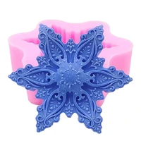 snowflake chrismas craft big size silicone soap mold soap making tools for diy fondant cake candle wax resin handmade
